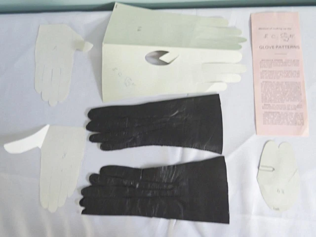 Vintage Handschuhherstellung Nähmuster Anleitung Broschüre unvollendet FA Staite 63⁄4