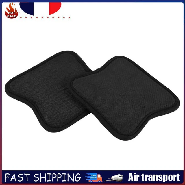 Soft Anti-Skid Weight Lifting Guard Pad Strength Training Palm Pads (Black) ~