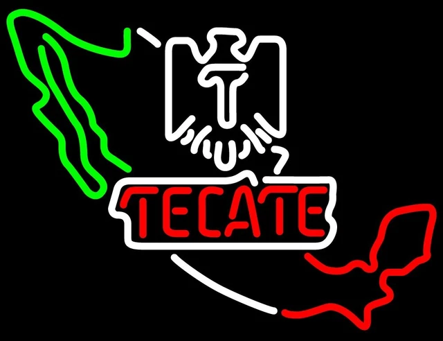 10" Vivid Tecate Eagle California Map LED Neon Sign Light Lamp Beer Bar Decor