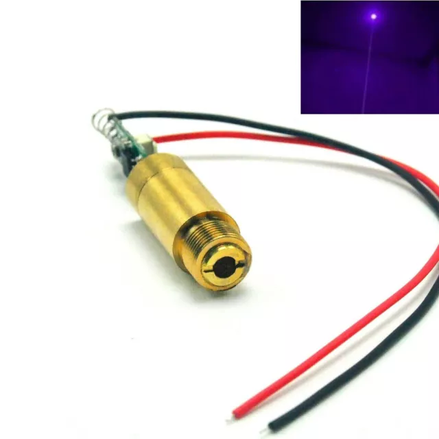 Industrial 405nm 20mW Violet/Blue Dot Laser Diode Module 3-5V w/ Driver & Spring