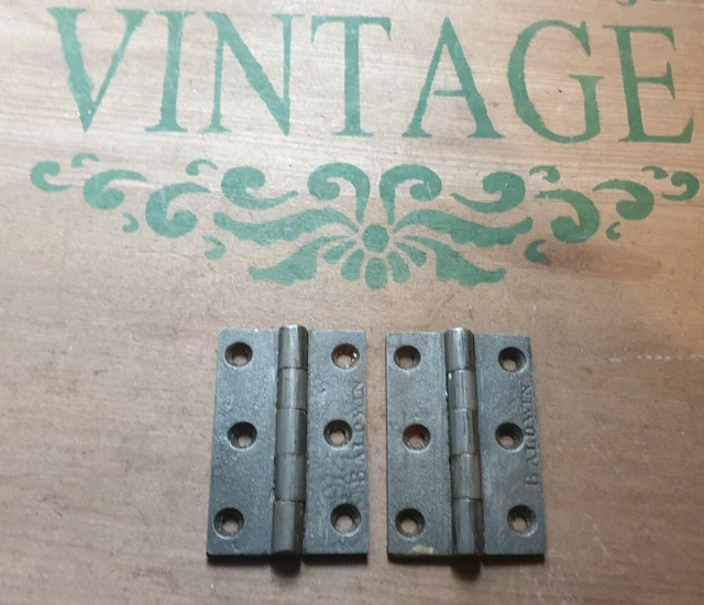 Pair of old 3" baldwin hinges cast iron