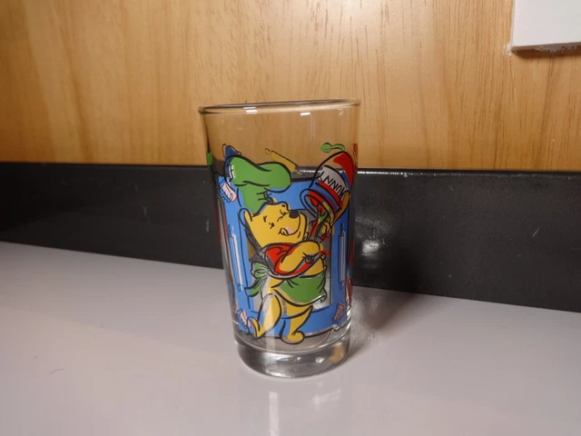 Vintage Disney Winnie the Pooh What's Cooking Pooh Anchor Hocking Drinking Glass