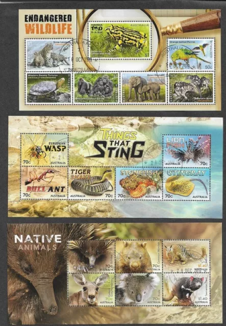 Australia Nature Wildlife 3 Min Sheets Fu/Cto   ** Special Offer **