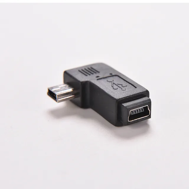 USB 2.0 Mini 5 Pin Male to Female Right Angle 90 Degree Adapter Connector NI&QU