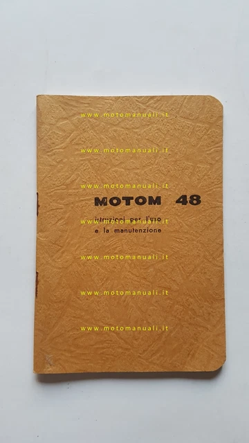 Motom 48 1965 manuale uso manutenzione libretto originale