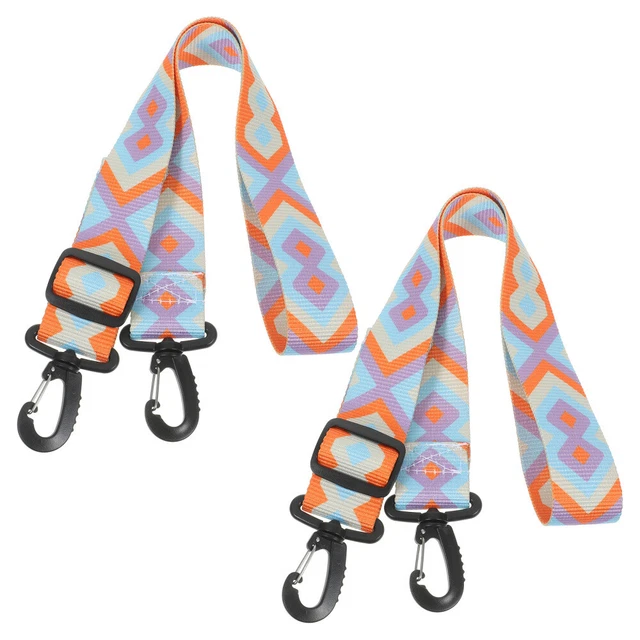 2 Pcs Roller Skates Leash Colorful Guitar Straps Ski Shoulder Portable 2
