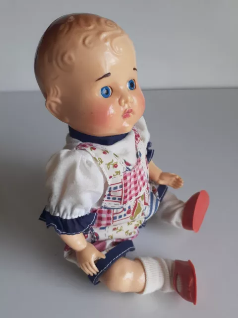 Vintage CHERUB Doll, Made in Australia Hard Plastic Opening Closing Eyes 1950s!