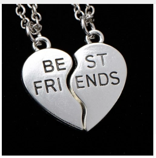 2 Collane Amicizia Con Pendente A Cuore - Set Per Migliori Amiche - Regalo Di Compleanno Per Amiche Del Cuore