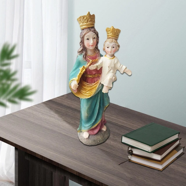 Peint à La Main Nativité Figurine Religieux Spirituel Table Décoratif F 2