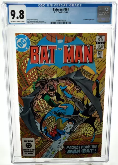 Batman #361 (1983) CGC 9.8 OW/W Ed Hannigan & Dick Giordano Cover DC Comics