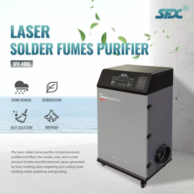 SFX-400L Laser Solder Fumes Purifier Smoke Purify Machine 0.5um 99.9% Filtration