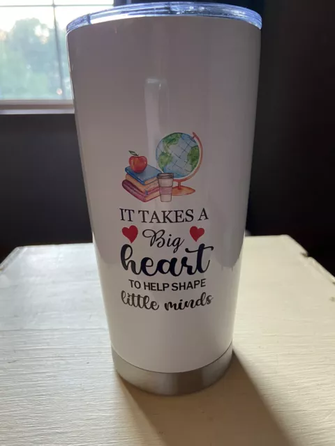 NBU Thank You Teacher Appreciation Gift Travel Mug, 20 oz, Double Wall Insulated