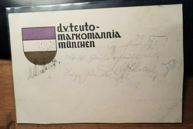 Deutsche Verbindung DV Teuto-Markomannia München - 11. Sti. / Karte - Studentika