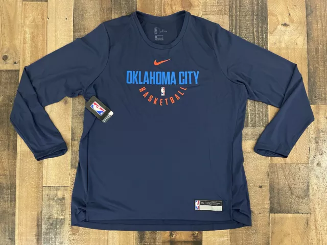 NWT Nike Oklahoma City Thunder OKC Team Issued Womens Shooting Shirt XXL 2XL NBA