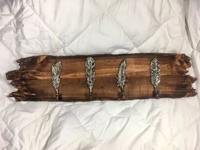Unique Storage Hooks, Coat Hooks, Hat Rack, Feather Hook Wall Hanging