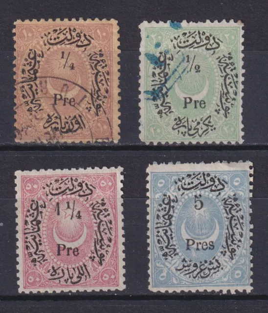 Turkey 1876-77 Collection (4 v) Used / Unused no gum TU040