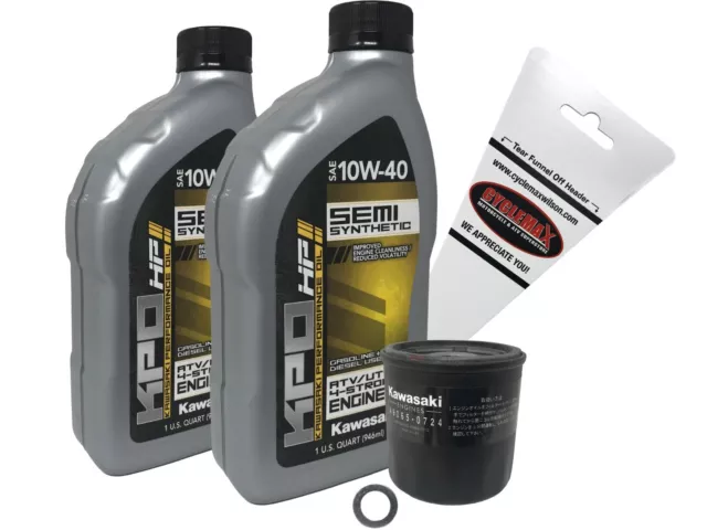 Kawasaki OEM Oil Change Kit for 2017-2022 Kawasaki Mule 600 610 with 10W-40 Oil