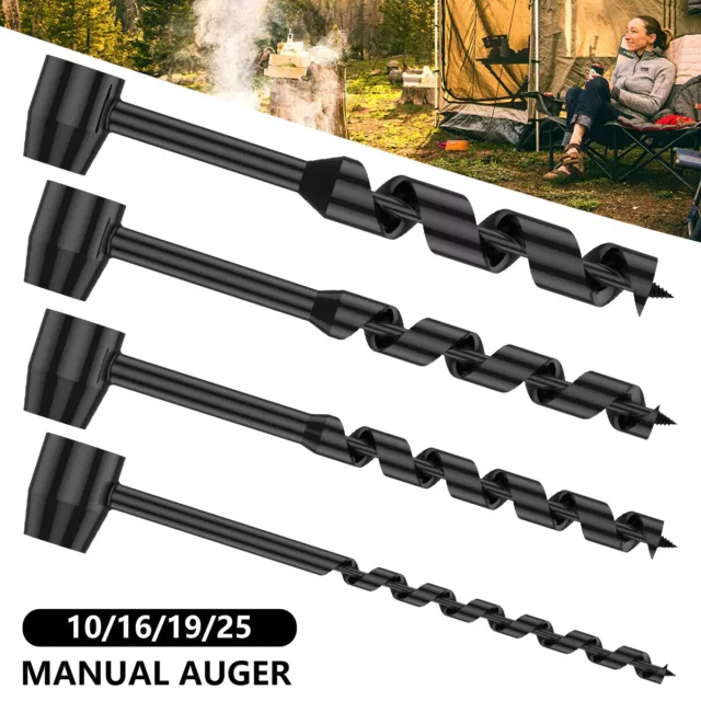Bushcraft Hand Drill Carbon Steel Auger Survival Drill Bit Hole Punch Tool LI/^!