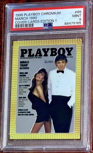 1995 Playboy Chromium Edition 1 Cover March 1990 #85 Donald Trump PSA 9 Mint!