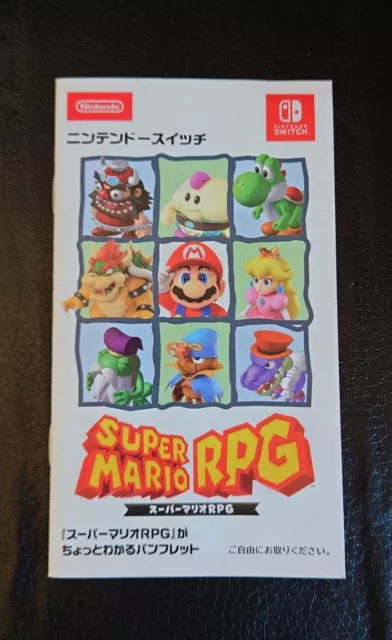 Super Mario RPG Official Nintendo Manual/Advert Sheet NEW Japan