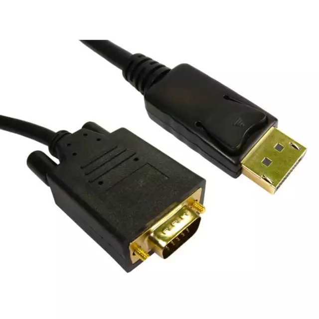 3m Display Port DP to VGA SVGA Cable Male to M Monitor PC Laptop Adapter Lead