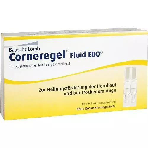 CORNEREGEL Fluid EDO Augentropfen 30X0.6 ml PZN 3422279