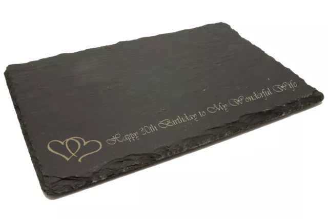 Personalised Slate Cheeseboard or Chopping Board, Laser Engraved Birthday Gift