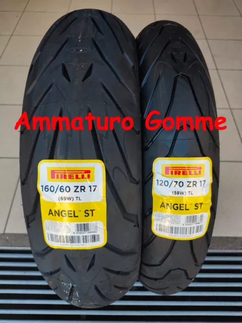 Coppia 120/70 17 160/60 17 Dot/Anno 2024/23 +Omaggio Pirelli Angel St Gomme Moto