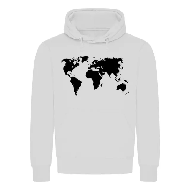 Weltkarte Kapuzenpullover - Welt Globus Europa Asien Amerika USA