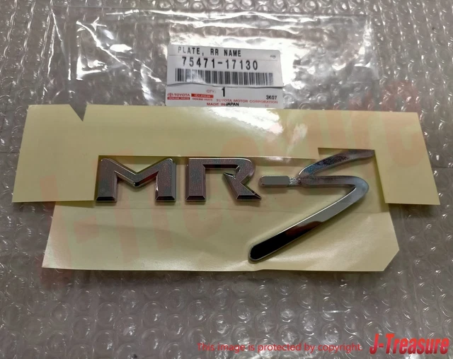 TOYOTA MR2 Roadster Spyder MR-S ZZW30 Genuine Rear "MR-S" Emblem 75471-17130 OEM 2