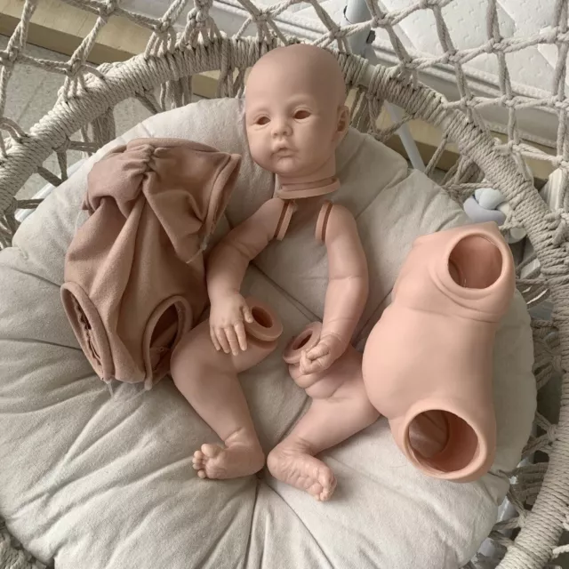 17" Meadow Reborn Baby Doll Kit Newborn Soft Lifelike Blank Mold with Girl Belly