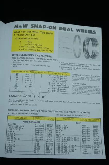 M&W Gear Co.Tractor Direct Axle Dual Hubs Brochure For Big Brand Farm Tractors 3