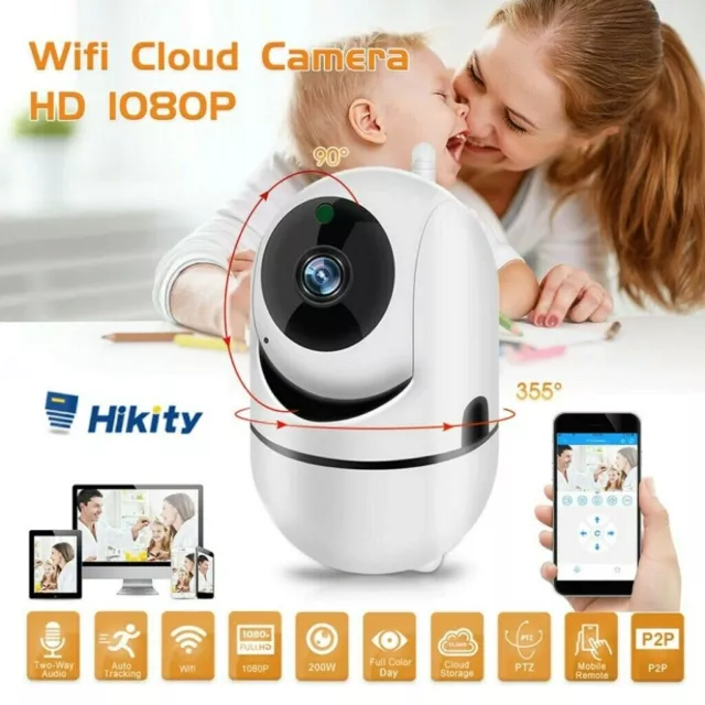 WiFi Cámara IP HD 1080P Cámara de Seguridad Para Bebés y Hogar Visión Nocturna