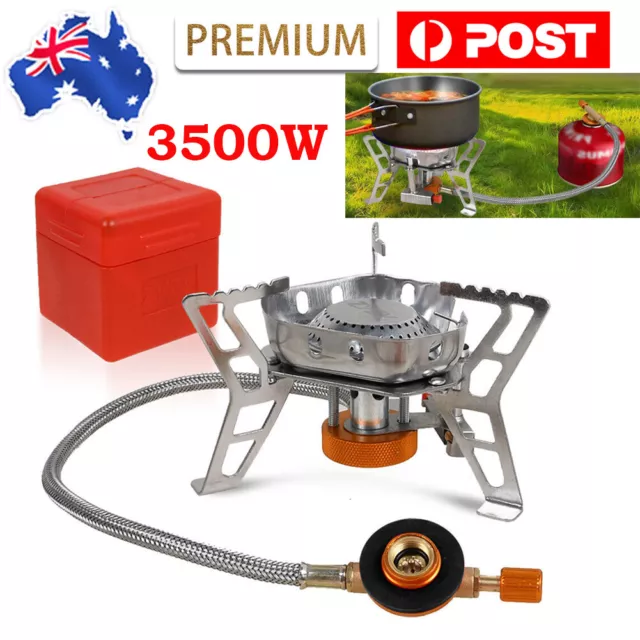 3500W Portable Gas Burner Camping Hiking Butane Stove Cooker BBQ Picnic Outdoor