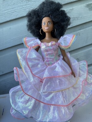 VINTAGE 1995 HAPPY Birthday Teresa Barbie Doll Party Dress Gown