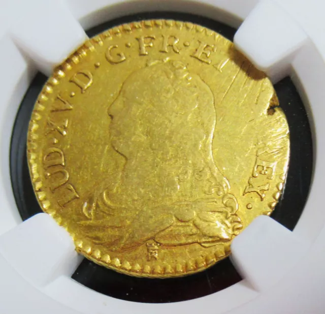 Francia: Louis XV Oro Louis D'O 1726-M VF30 NGC, Toulouse Casa de Moneda