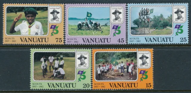 1982 Vanuatu 75 Years Of Scouts Set Of 5 Fine Mint Mnh