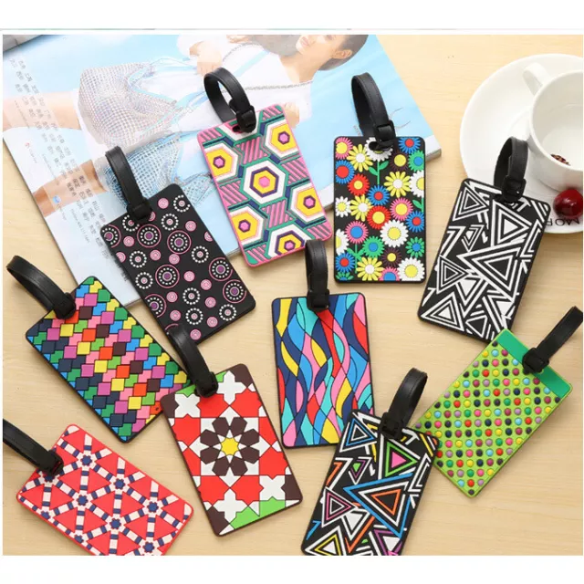 Colorful Patterned Fashion Luggage Tags Holiday Suitcase Labels Travel Bag ID