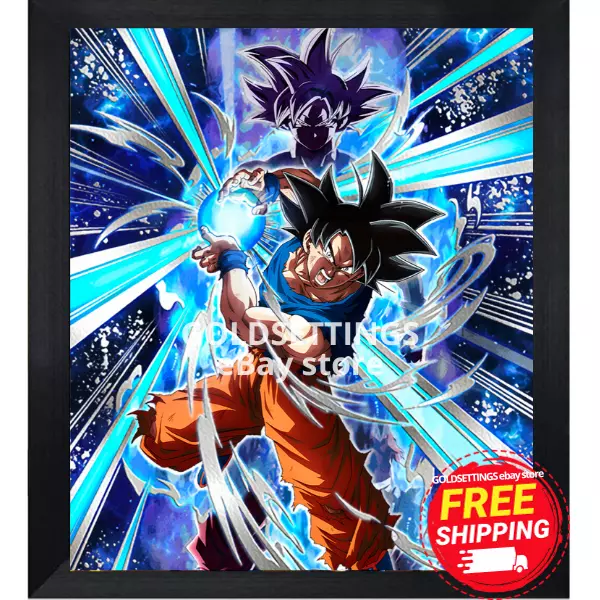 Dragon Ball Poster DBS Goku SSJ Blue Fight Pose 12inx18in Free Shipping
