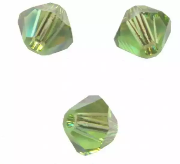 50 PERLES TOUPIES SWAROVSKI® ELEMENTS 4mm PERIDOT satin 5301 port gratuit