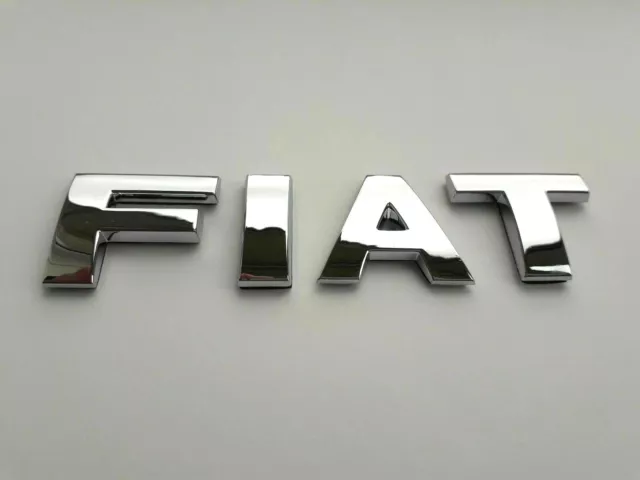 New Chrome 3D Self-adhesive Car Letters badge emblem sticker Spelling FIAT