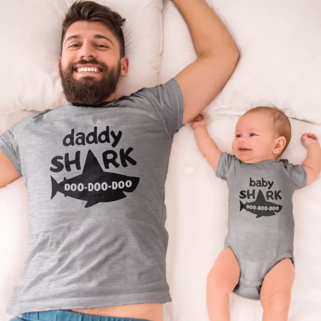 Baby Shark Doo Doo T-shirt Daddy Mommy Shark Family Matching Premium Kids Top