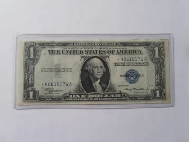 1935-A **STAR NOTE** $1 Dollar Blue Seal Silver Certificate 