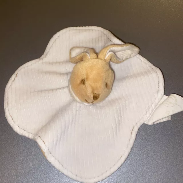 Doudou Plat Lapin Doudou Et Compagnie Bio Beige Natalys 17 Cm