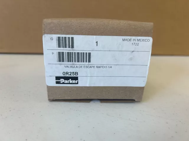 Parker 0R25B 1/4" Quick Exhaust Valve Or25B