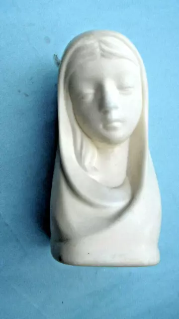 Estatua Busto Cara Virgen O Joven Mujer De Resina Dura