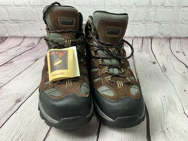 RED HEAD BOOTS Mens 11.5 M Overland Mid Waterproof Hiking Brown