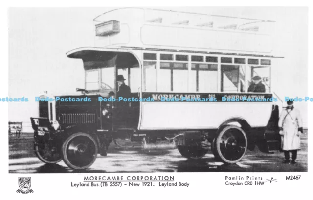 R177570 Morecambe Corporation. Leyland Bus. New 1921. Pamlin Prints