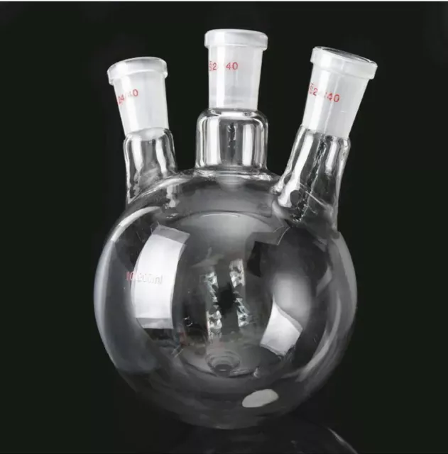 VEVOR Round Bottom Flask  500 ml, Joints 24/40,  3 Neck Boiling Flask