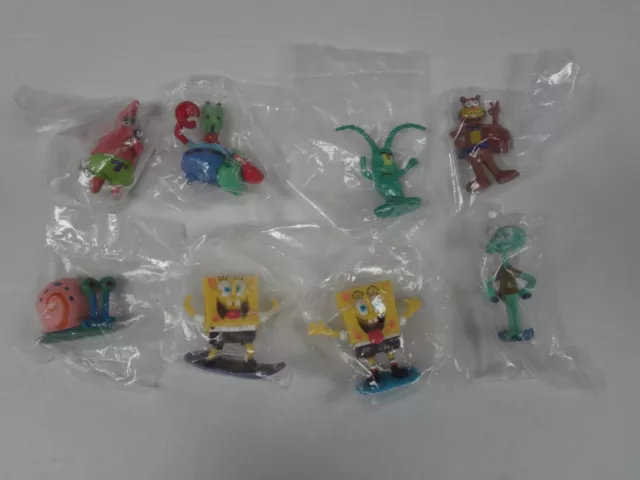 Spongebob SquarePants 2 inch Figure Set of 8 Cake Toppers Toys Figures - new